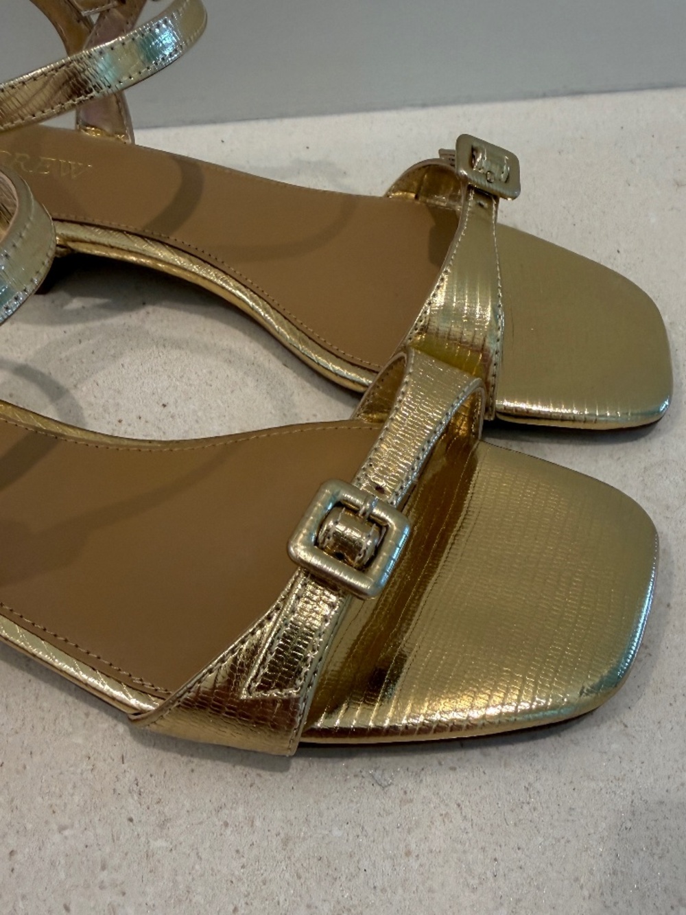 Gold Ankle-Strap Sandals - NEW!! - Picture 5 of 9